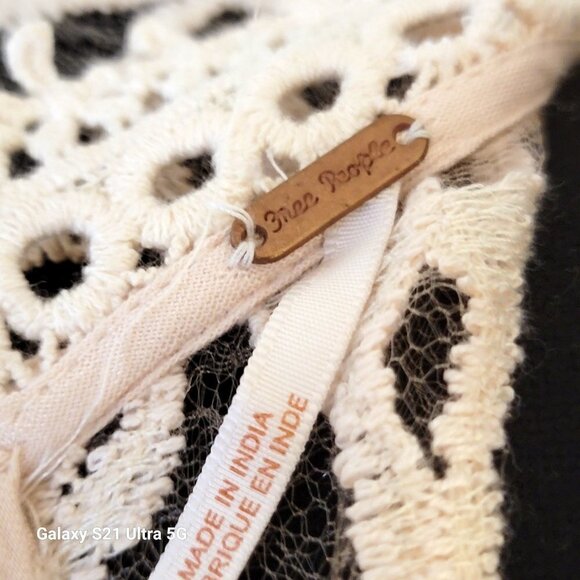 Free People The North Star Dress White Cream Starburst Lace Dress NWOT - Picture 13 of 16